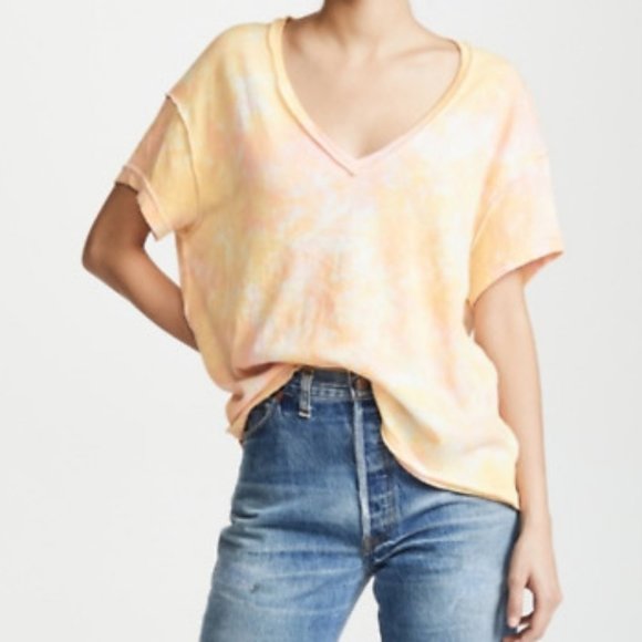 Free People All Mine Tie Dye Open Back Tee - Sz XS - Picture 7 of 11